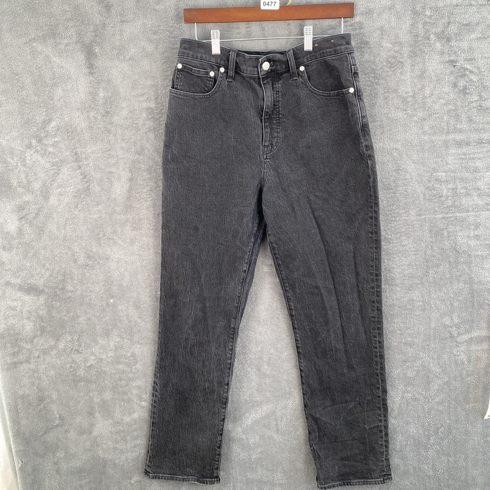 Madewell women's 9/10 black 90s straight stretch skater grunge blokecore
